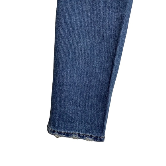 American Eagle Mom Jean High Rise Tapered Leg Distressed Jean Rigid Denim 4 - Picture 9 of 15
